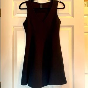 Black, deep v, mini party dress